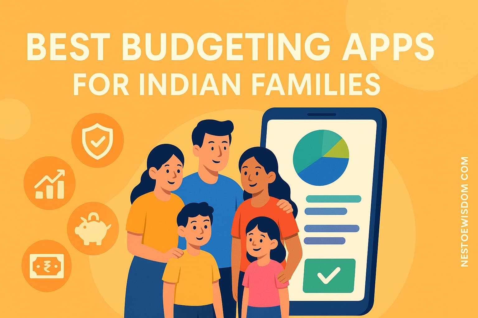 Best Budgeting Apps for Indian Families – modern family budgeting on phone with ₹ and category icons