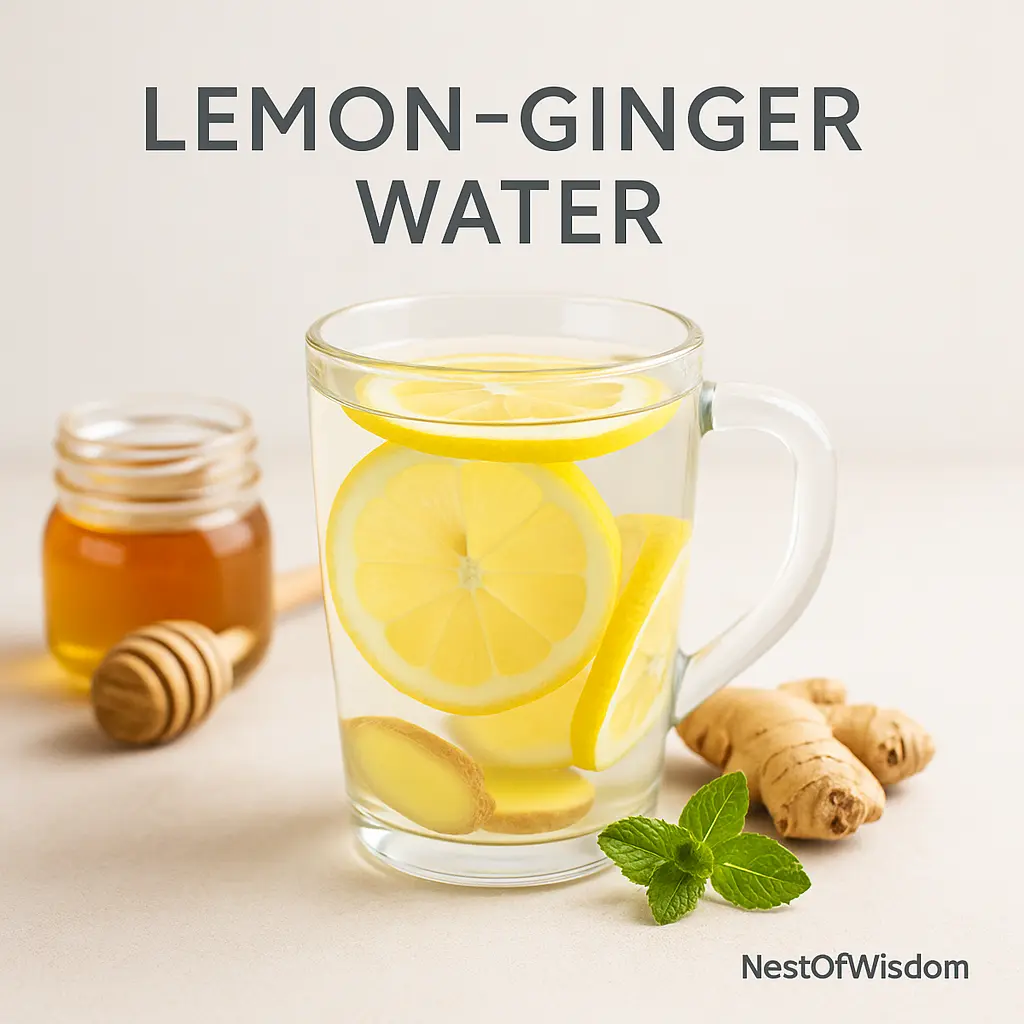 Lemon-Ginger Water — refreshing herbal drink for blood pressure