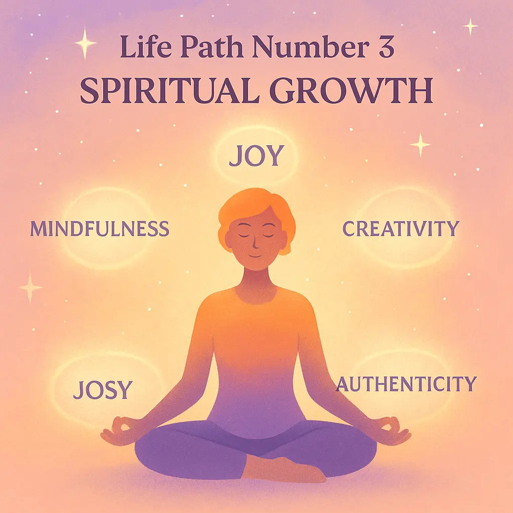 Life Path Number 3 spiritual growth – joyful living, mindfulness, and authenticity