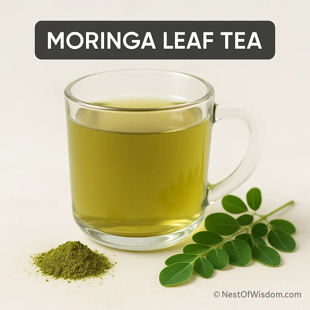 Moringa Leaf Tea — mineral-rich herbal drink for blood pressure