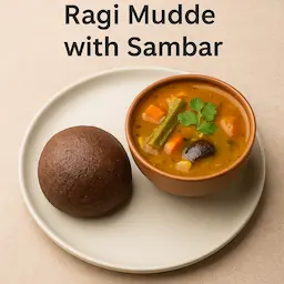 Ragi Mudde with Sambar – High-fiber, low glycemic index South Indian meal for diabetes
