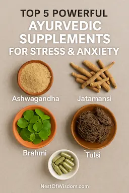 Top 5 Ayurvedic Supplements for Stress and Anxiety – Ashwagandha, Jatamansi, Brahmi, Tulsi