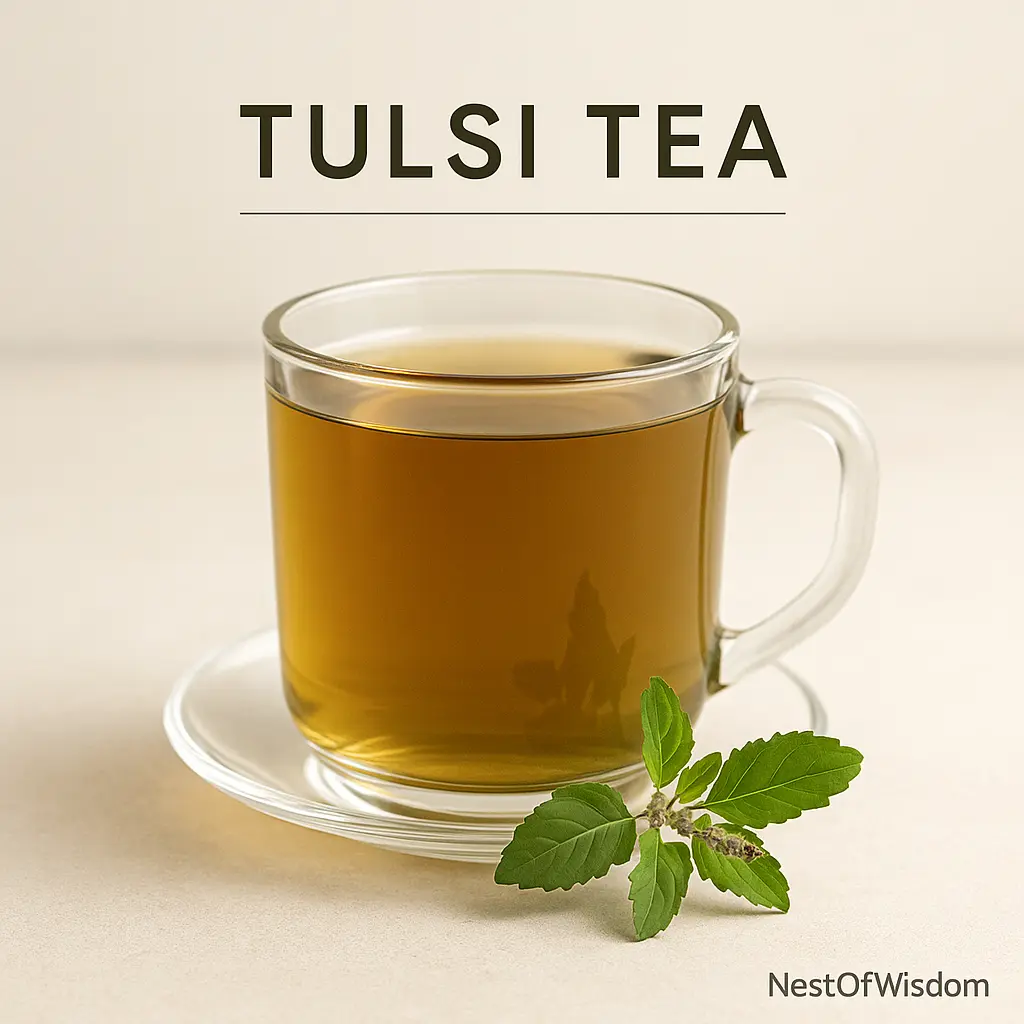 Tulsi Tea — calming herbal drink for blood pressure and stress