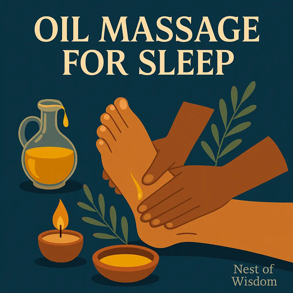 Daily Habits for Better Sleep – Ayurvedic oil massage or foot ritual before bedtime