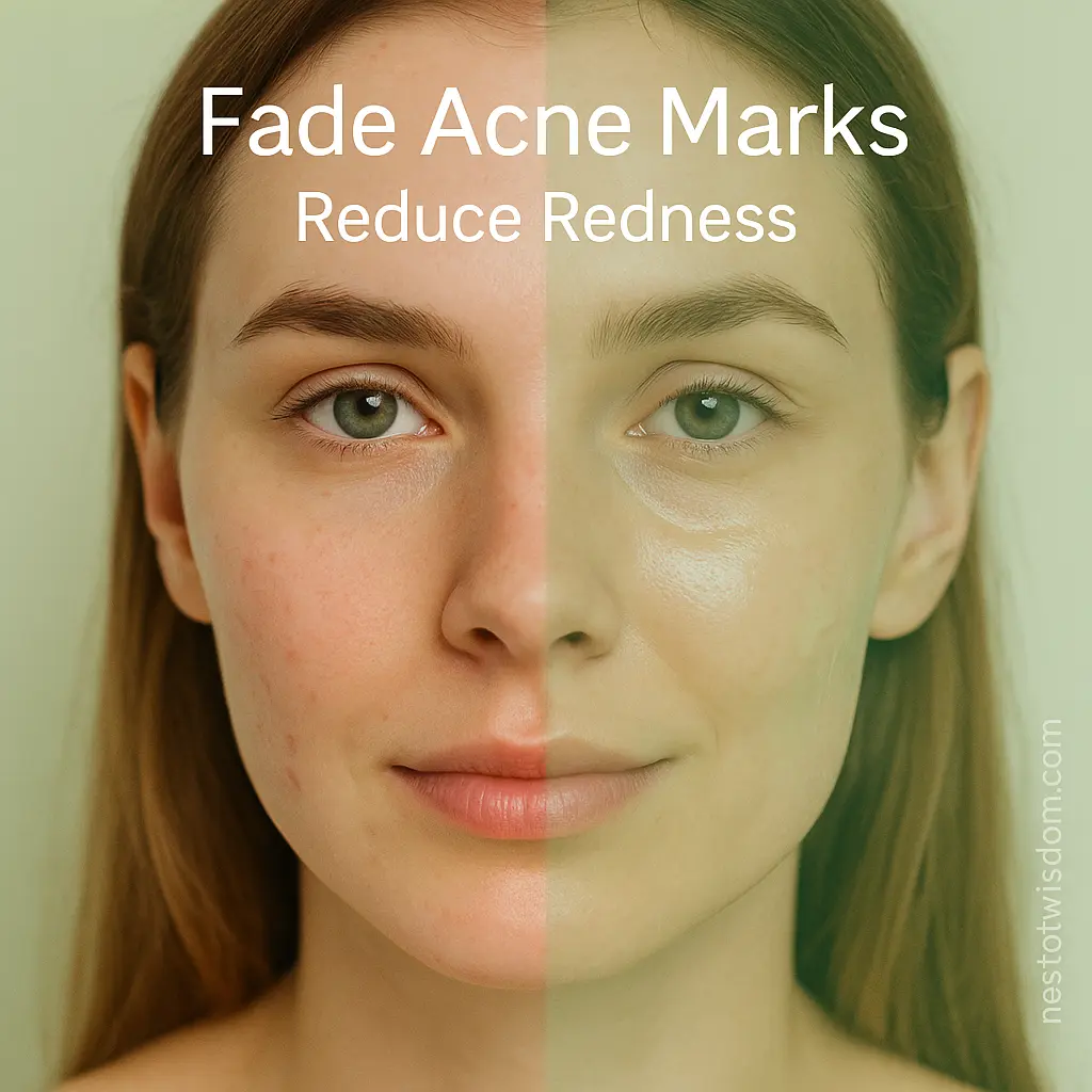 Before and after fading acne marks with Japanese Rice Aloe Vera Gel