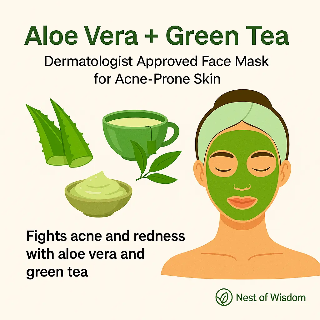 Aloe Vera Green Tea – Dermatologist Approved Face Mask for acne-prone skin