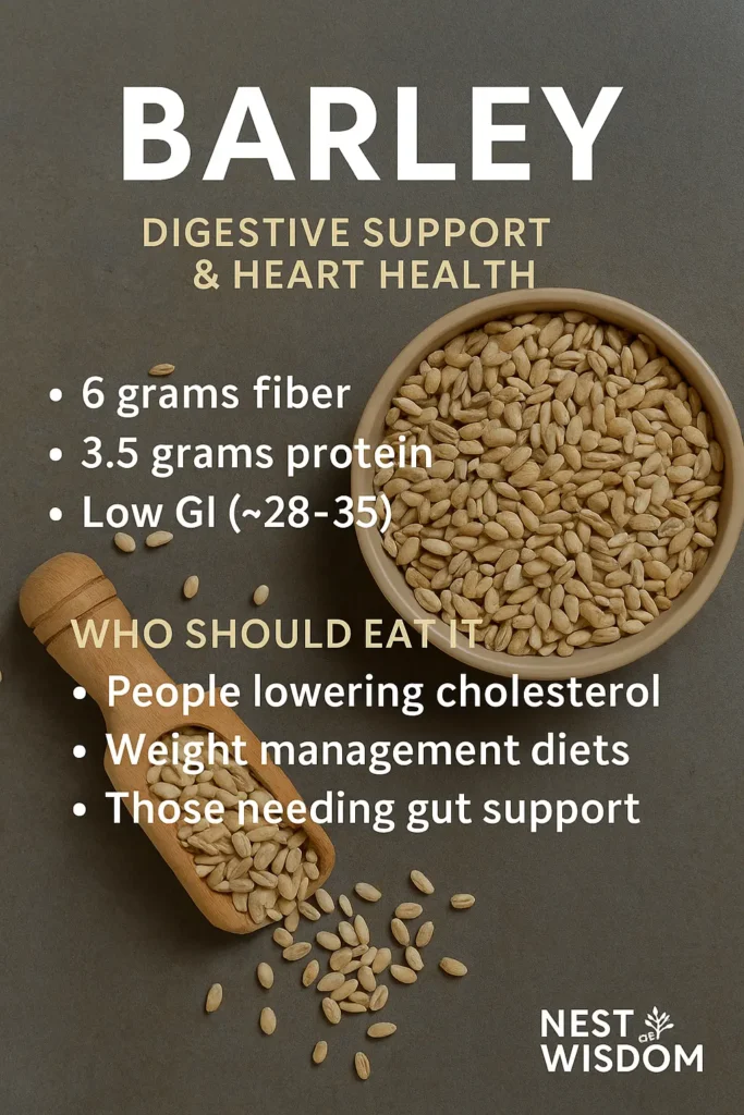 Barley – Digestive and Heart-Healthy Whole Grain