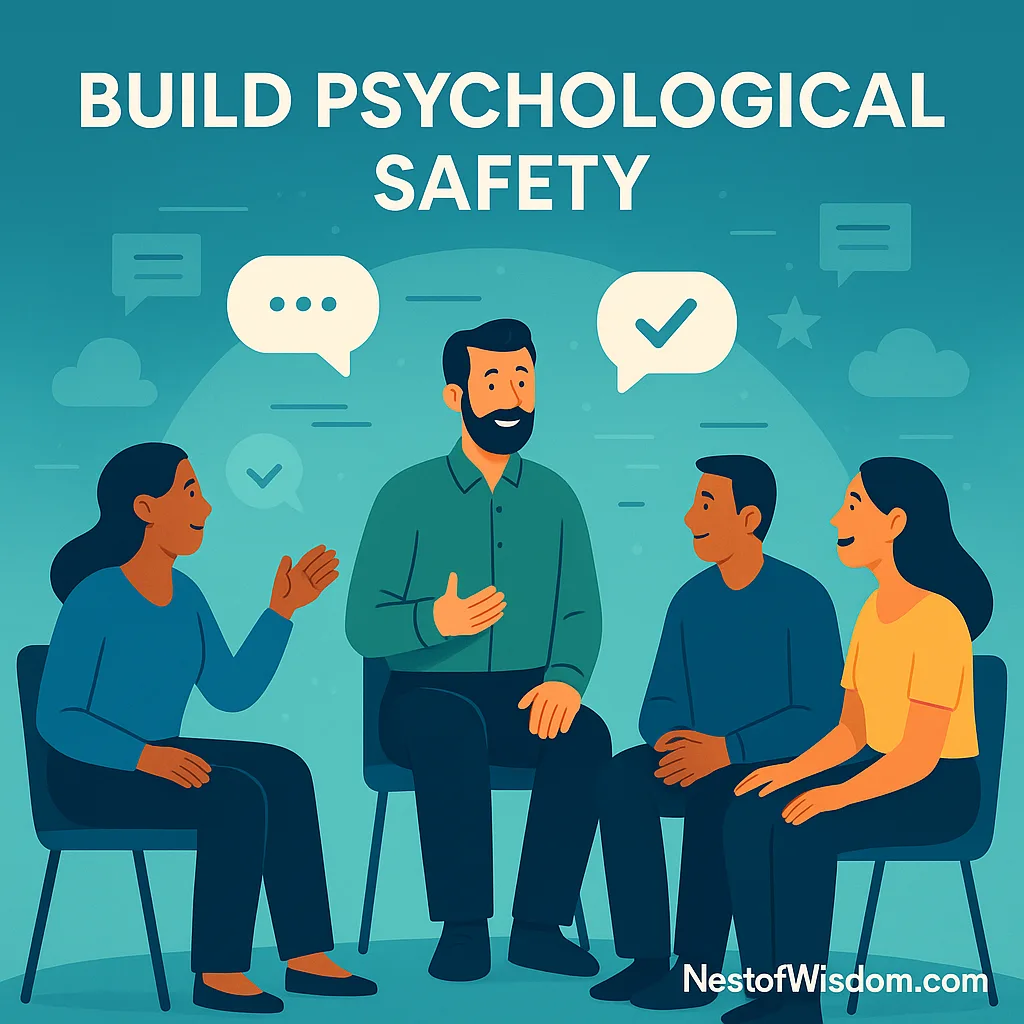 Build Psychological Safety – delivery manager facilitating open team discussion