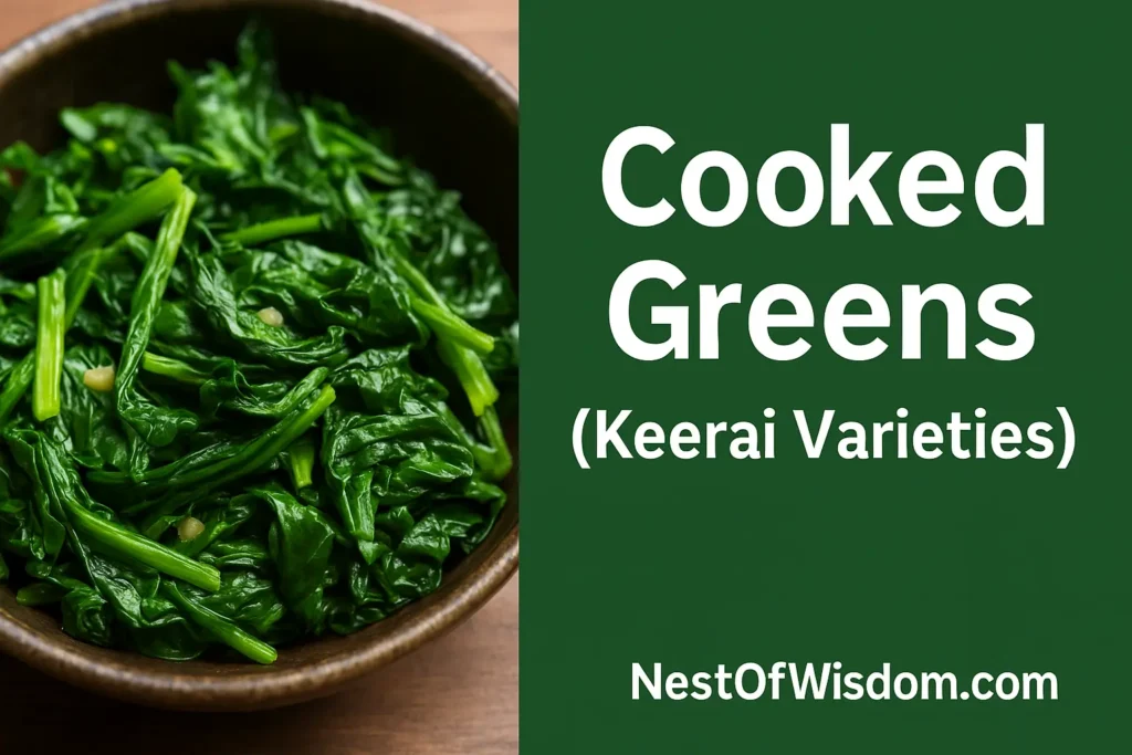 Cooked Greens for Constipation Relief – Keerai Varieties