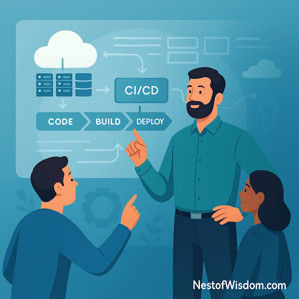 Develop Technical Literacy – Delivery manager explaining cloud and CI/CD pipeline