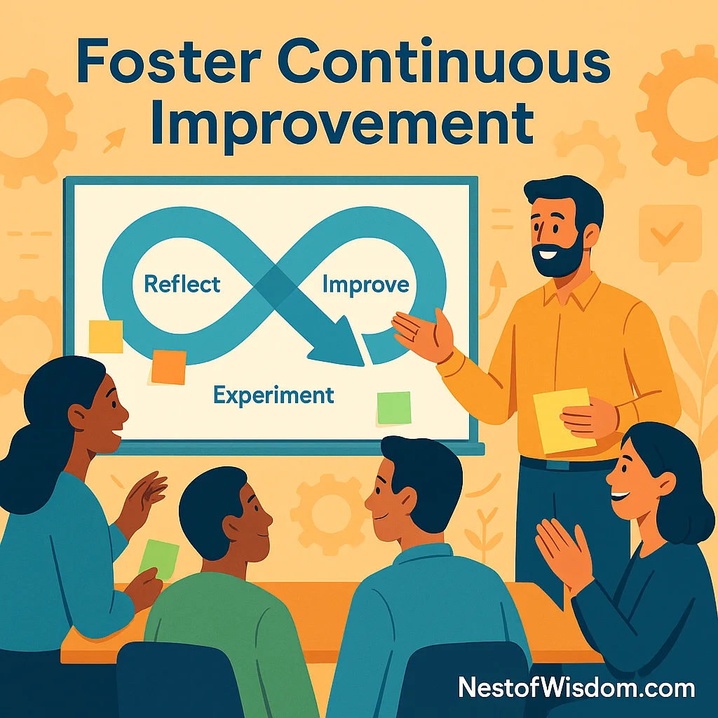 Foster Continuous Improvement – delivery manager presenting infinity loop process