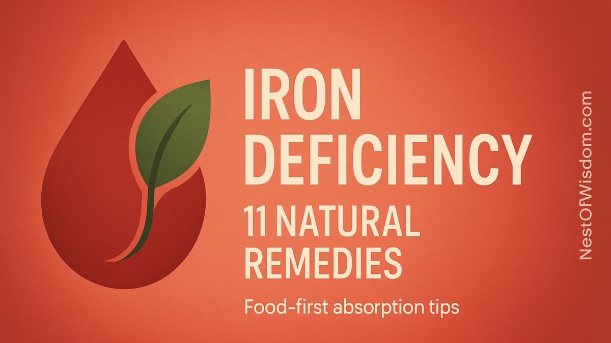 🩸 Iron Deficiency: Causes, Symptoms & 11 Natural Remedies (With Tamil Tips)