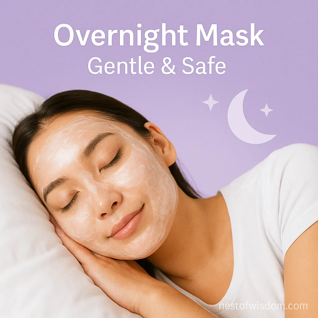 Overnight mask with Japanese Rice Aloe Vera Gel for gentle skin care