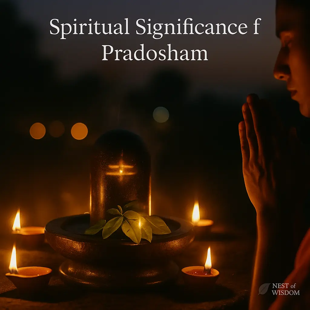 Pradosham Fasting – Spiritual Significance with Devotees Worshipping Shiva Lingam