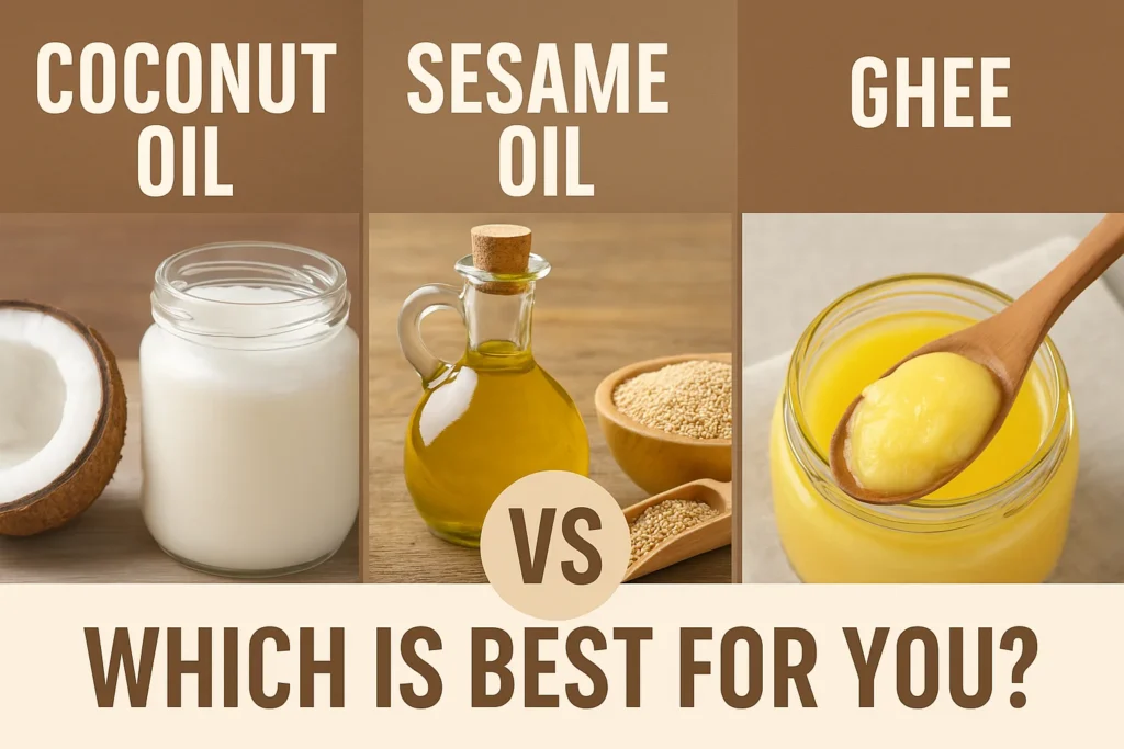 Coconut Oil vs Sesame Oil vs Ghee – Which is Best?
