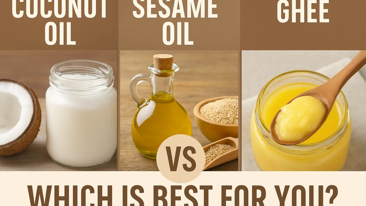 Coconut Oil vs Sesame Oil vs Ghee – Which One Is Best for Your Health?