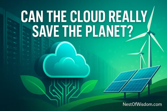 Can the Cloud Really Save the Planet curiosity-driven featured image with cloud and renewable energy visuals