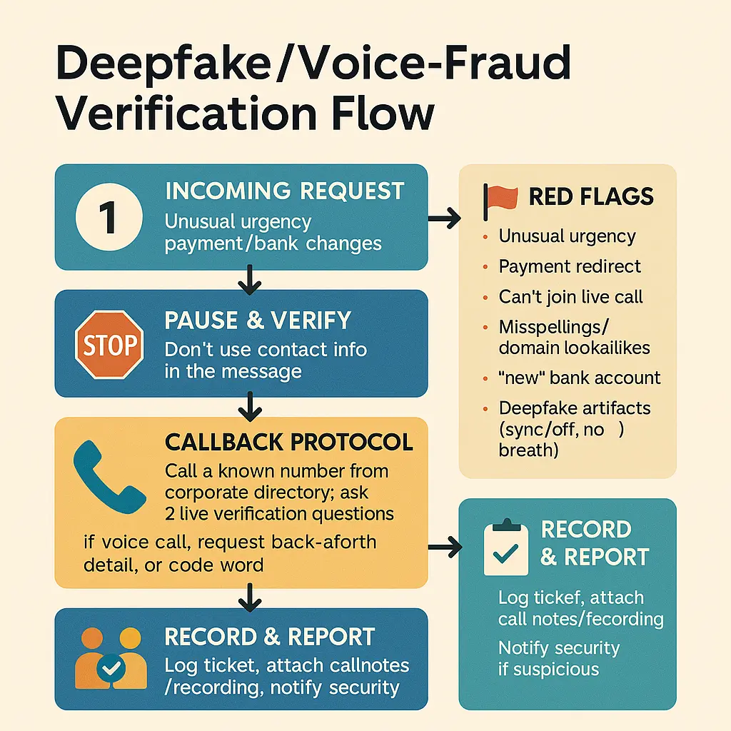 Deepfake Voice Fraud Verification Flow – Nest of Wisdom