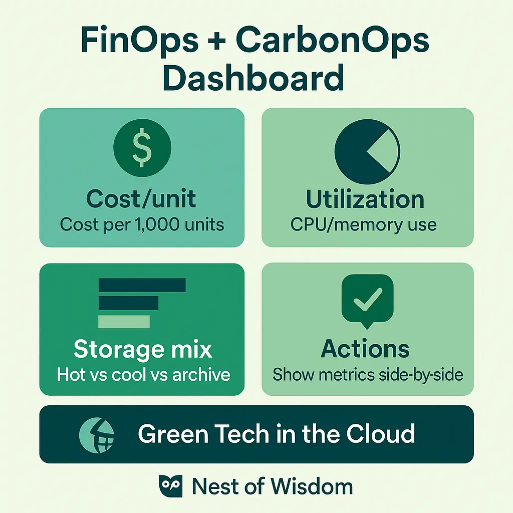 FinOps and CarbonOps dashboard for Green Tech in the Cloud