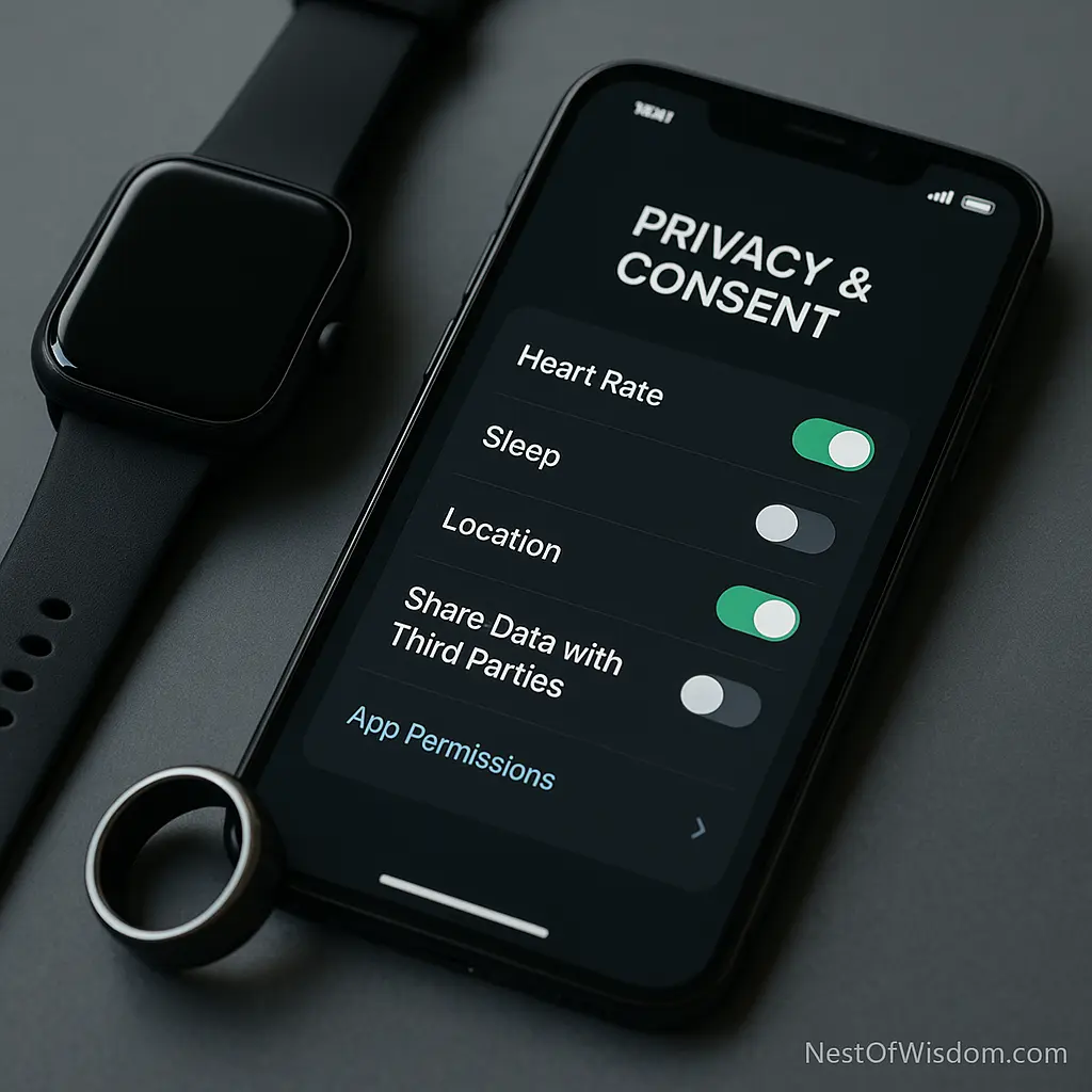 Wearable Tech and Health Data — morning readiness dashboard showing HRV, resting heart rate, and sleep stages