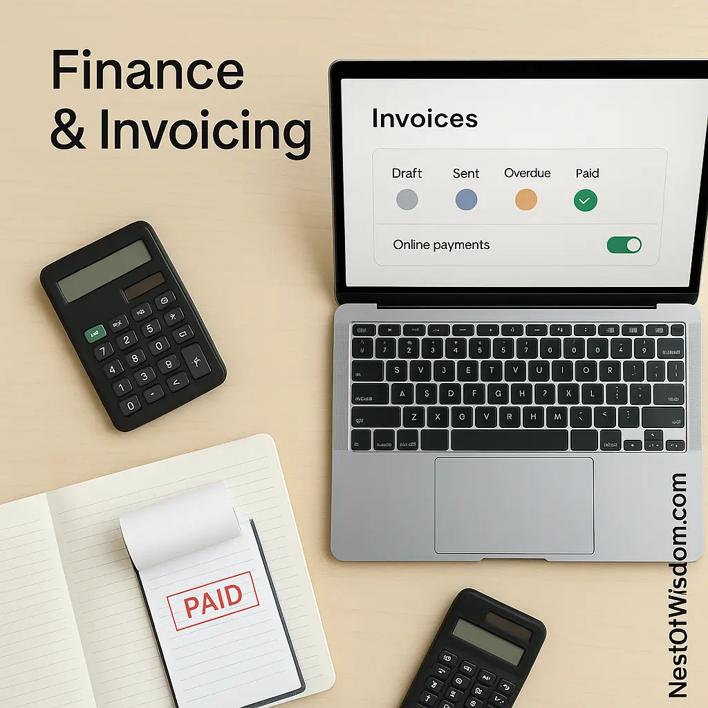 Cloud Tools for Small Businesses and Freelancers invoice dashboard with deposits and reminders