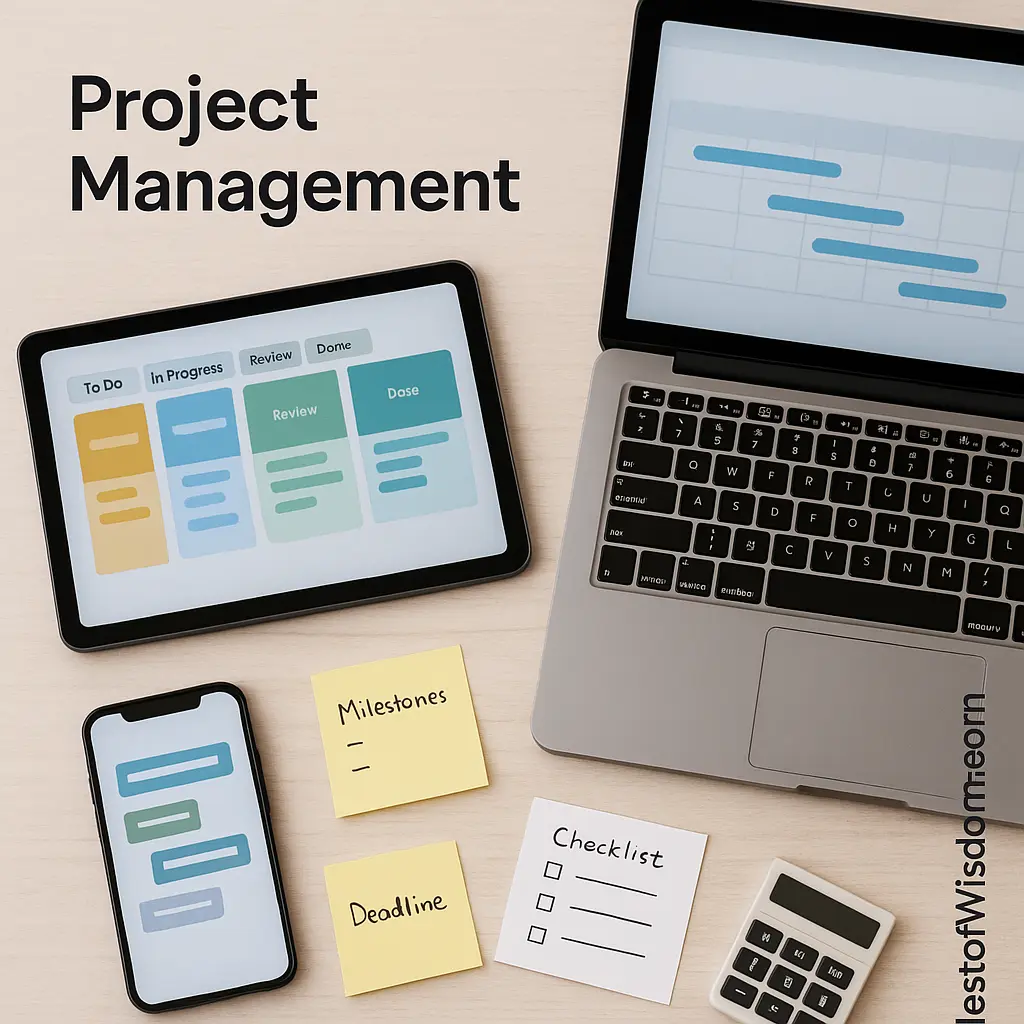 Cloud Tools for Small Businesses and Freelancers project board with timelines and Kanban lanes