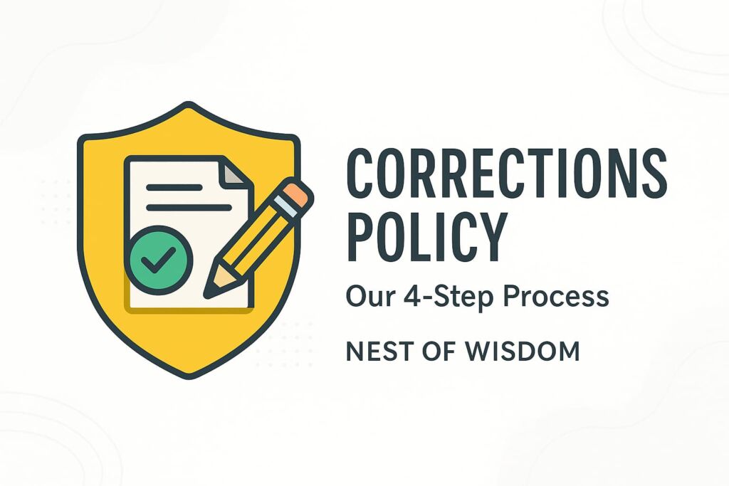 Corrections Policy – 4-step process to fix errors fast (Nest Of Wisdom)