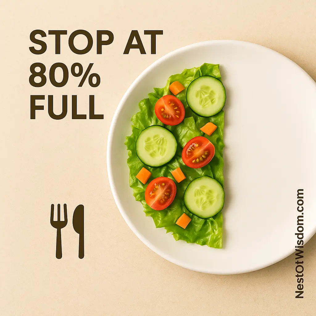 Daily Habits for Weight Loss — 80 percent full mindful eating habit