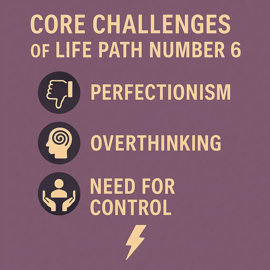 Core Challenges of Life Path Number 6 – perfectionism, overthinking, need for control