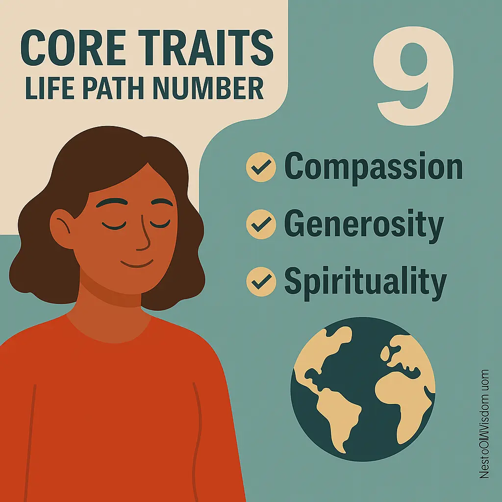 Core Traits of Life Path Number 9 – Compassion, Wisdom, Service