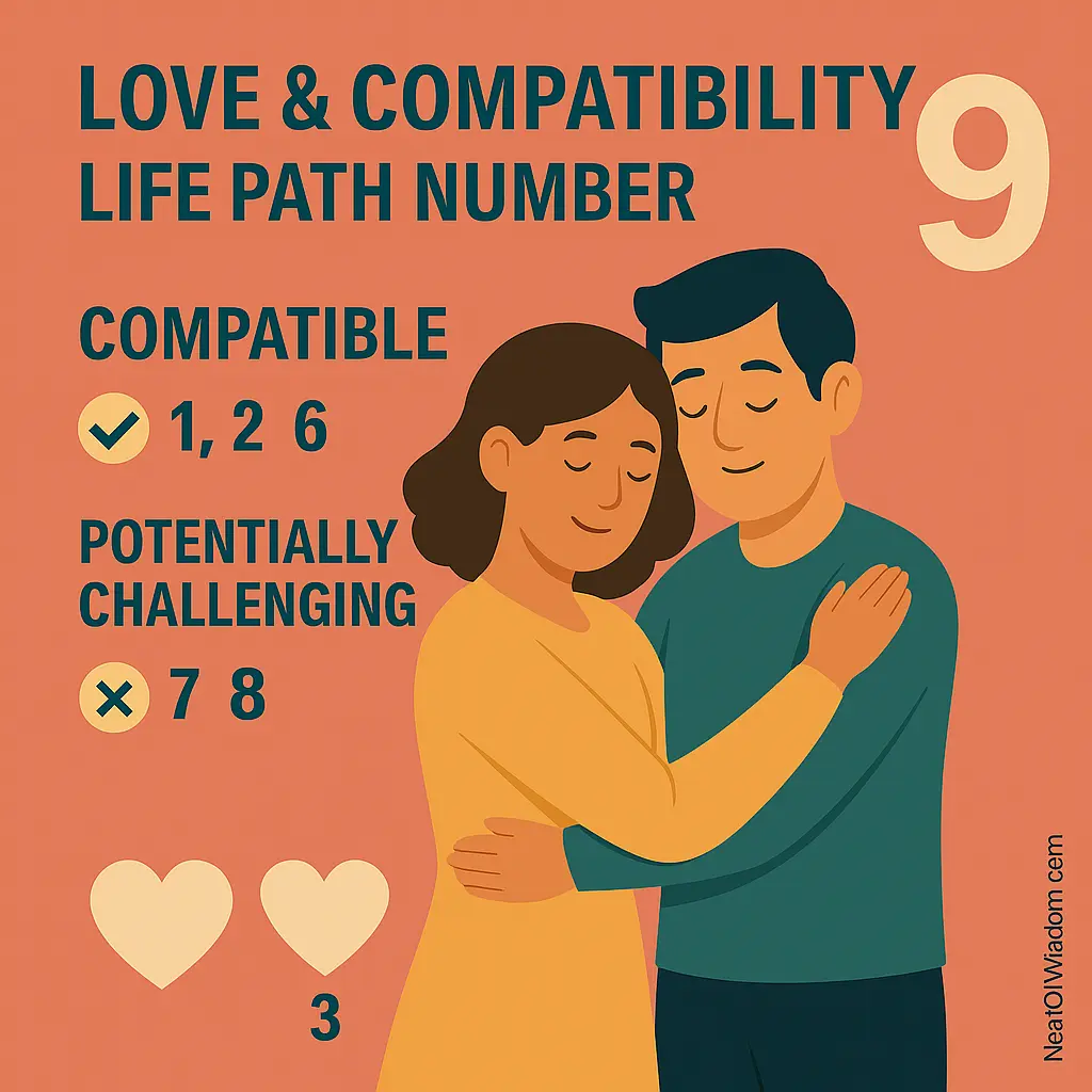 Love & Compatibility of Life Path Number 9 – Best Matches and Challenges